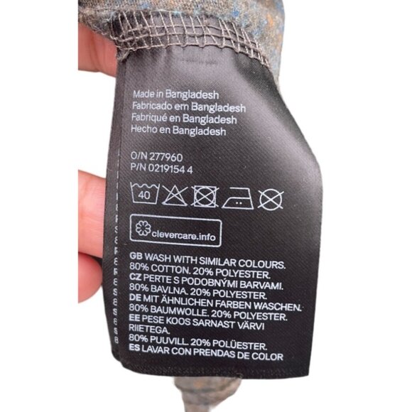 H&M Men's Small S Basic V-Neck T-Shirt Gray Speckled - Picture 4 of 9